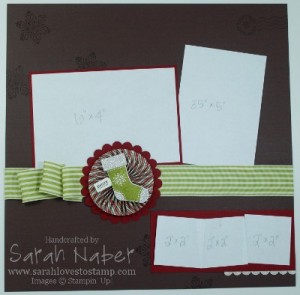 Stitched Stockings Scrapbook Page